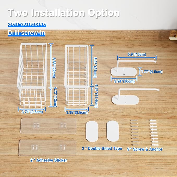 Mustorn 4 Pack Adhesive Cabinet Door Organizer, Lid Organizers Inside Cabinet Food Container/Tumbler Lid Organizer and Storage Cup Lids Holder for Kitchen & Bathroom Wall Mounted(White) - Image 6