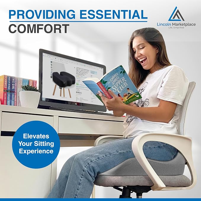 Extra-Dense Memory Foam Seat Cushion – Ergonomic Design for Pain Relief, Posture Support & Pressure Reduction – Experience All-Day Comfort by Lincoln Marketplace - Image 5