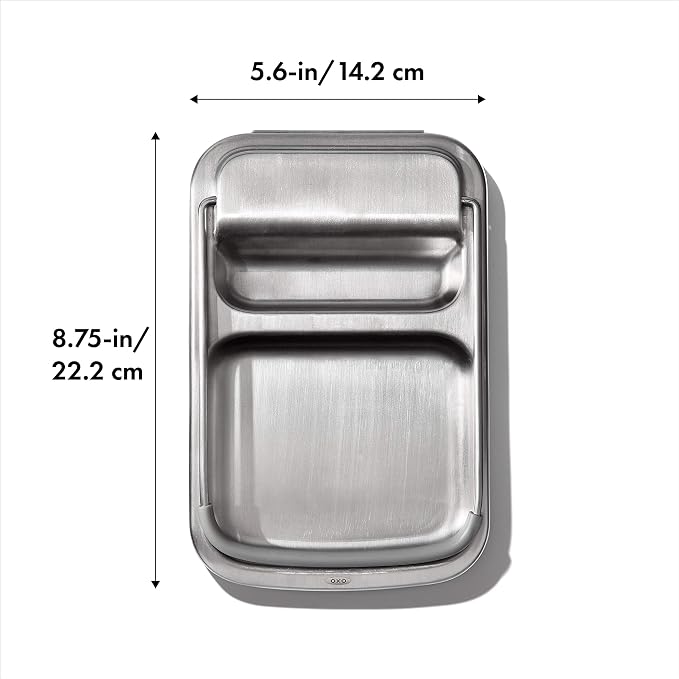 OXO Good Grips Stainless Steel Spoon Rest with Lid Holder | Holds Multiple Utensils & Pot Lids While Cooking, Folds Flat for Storage, Ideal for Stovetop and Countertop Organization - Image 2