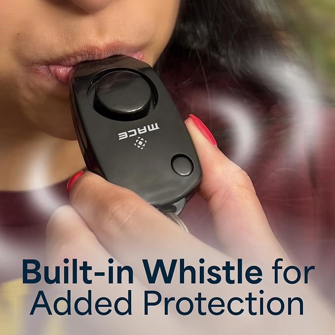 Mace Personal Safety Alarm - Loud 130db Siren, Built in Emergency Whistle, Easy On/Off Push Button Activation, Batteries Included, Personal Alarm for Women & Men - Black - Image 5