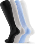 FITRELL 4 Pairs Compression Socks for Women & Men, 15-20mmHg Circulation Support for Athletic Travel Daily Wear by FITRELL