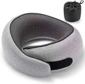 SZXYX Travel Pillows - 100% Pure Memory Foam Neck Pillow for Airplanes, Comfortable Breathable Cover, 360° Support Stowable Pillows for Sleeping, Car, Airport Travel Essentials Dark Grey by SZXYX
