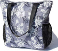 ESVAN Original Floral Water Resistant Large Tote Bag Shoulder Bag for Gym Beach Travel Daily Bags Upgraded by ESVAN