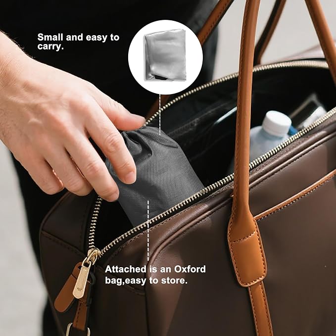 Travel Pillows for Airplanes, Airplane Head Strap with Silk Eye Mask for Sleeping, Long Flights & Car Road Trips 360°Headrest Neck Support, Stops Bobbing, Small & Compact (Gray) - Image 5