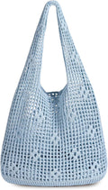 Sightor Crochet Tote Bag, Mesh Beach Bag Knit Summer Hobo Bag for Women | Beach Tote bag Vacation Outfits Aesthetic Boho Bag by Sightor