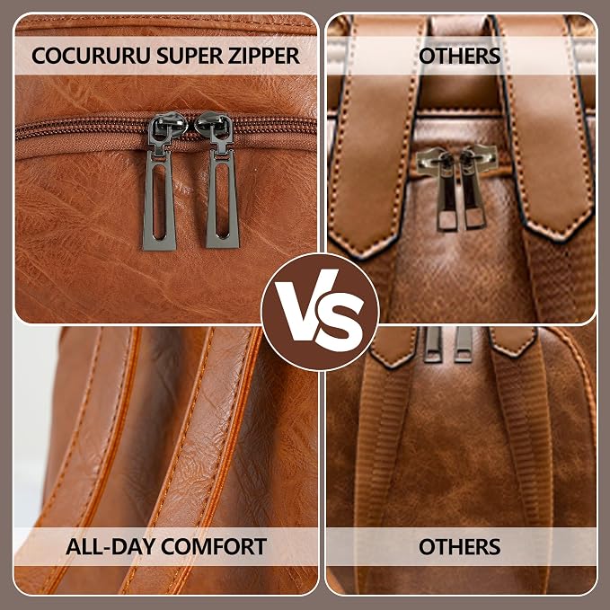 Women Backpack Purse PU Leather Anti-theft Casual Shoulder Bag Fashion Ladies Satchel Bags - Image 4