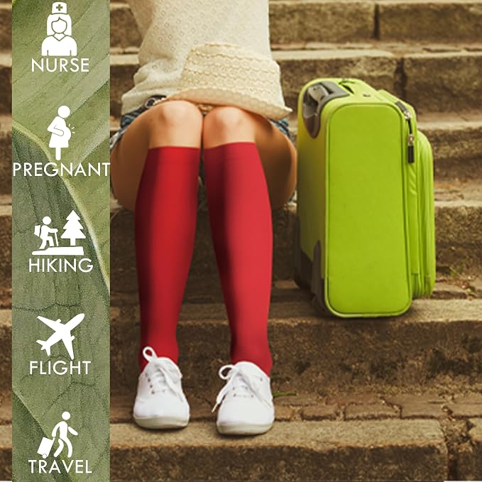 BRISIRA Coolmax Cooling Compression Socks for Women 2 Pairs Knee High 15-20 mmHg Arch Support for Nurse Pregnancy Flying | 2 Pair, Arch Support, Anti Blister, Breathable, Moisture Wicking, Cushioned, Flying, Nurses, Pregnancy, Travel - Image 2