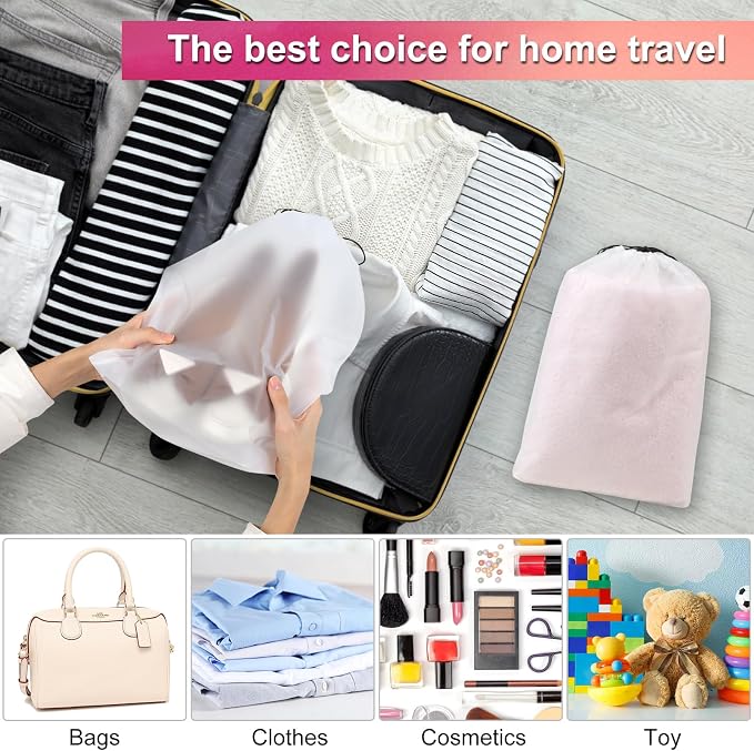 18 Pack Shoe Bags - 11.8in x 15.7in, Storage Bags for Packing, Travel Essentials for Men and Women - Image 4