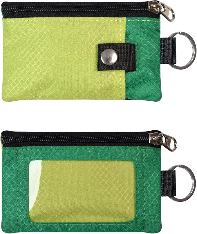 CHENSPRX Minimalist RFID Blocking Small Wallet with ID Window,WaterResistant Zip Id Case Wallet with Lanyard Keychain for Cards,Cash,Travel,Women,Men - Image 4