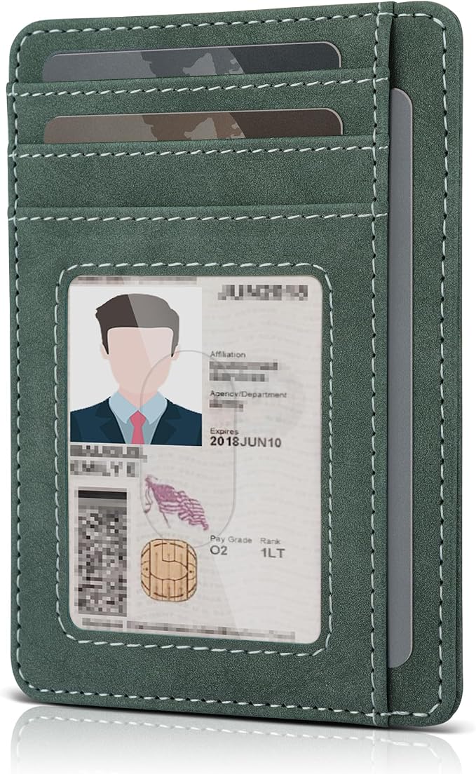 Teskyer Slim Minimalist Wallet for Men, RFID Front Pocket Card Holder | Ultra Slim Front Pocket Design, 8 Card Slots, RFID Protection, Smooth Faux Leather for Everyday Carry - Image 2