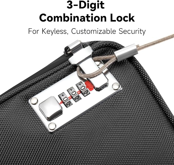 KOSMCCO Anti Theft Beach Locking Bag, Portable Travel Safe, Black | Lockable Design, Holds Phone Wallet and Keys, Compact and Durable, Ideal for Beach Pool and Vacation - Image 4