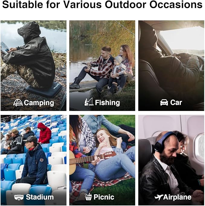 ONETIGRIS Inflatable Seat Cushion, Lightweight Waterproof Seat Pad | Lightweight waterproof inflatable cushion for camping, stadiums, travel, office chairs, car seats and outdoor events - Image 7