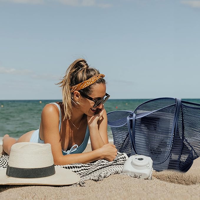 KALIDI Beach Mesh Tote Bag, Casual MAX 23L Summer Foldable Hobo Bag Women | Sandproof Widen Strap Large Shoulder Bag For Lake Pool Vacation Travel Picnic Grocery Market Shopping Carrier - Image 4