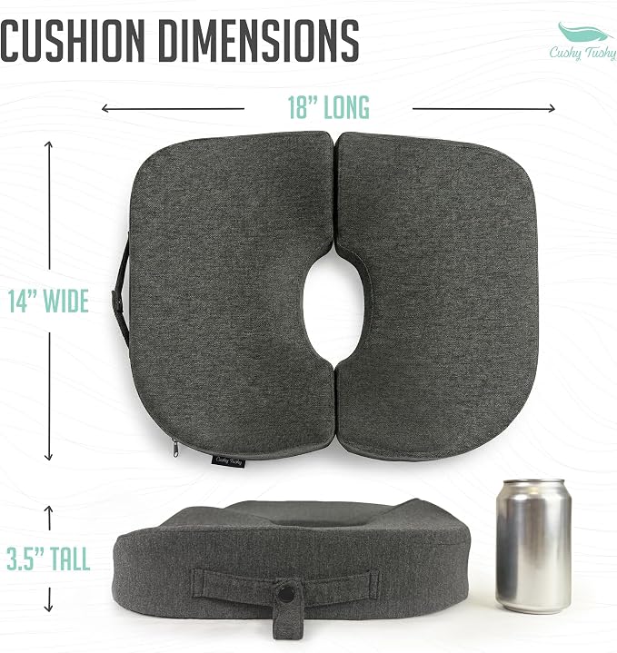 Tailbone Pain Relief Cushion - Premium Foldable Travel Tailbone Seat Cushion - for Relief of Lower Back, Sciatic, Butt and Tailbone Pain - Perfect for Home, Office & Driving - Image 3
