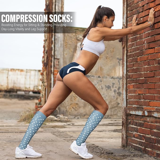 WITHYOU 3 Pairs Compression Socks for Women & Men 15-20 mmHg,Best Support for Nurses Running Hiking - Image 5