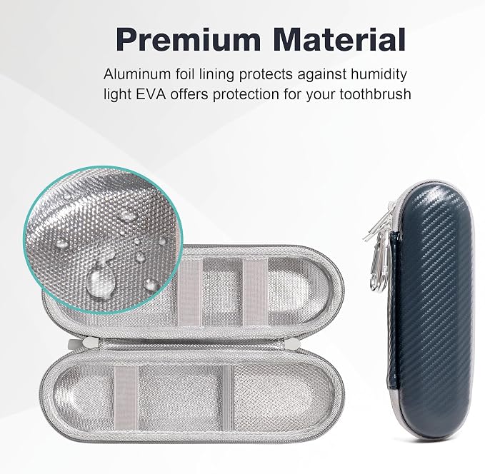 Nincha Hard Shell Electric Toothbrush Case - for Oral-B iO/Pro/Smart Series, Philips Sonicare Electric Toothbrush, Bigger Size Travel Case Fits all Powered Toothbrushes and Accessories Grey - Image 5