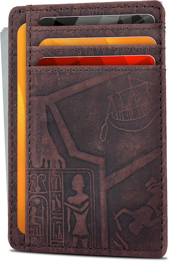 Oak Leathers RFID Blocking Leather Wallet - Minimalist Slim Card Holder by OakLeathers