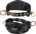 TRSMIMA Safety Harness Climbing Belt - Black Body Fall Protection Men Roof Tree Work Waist-Tongue Buckle Pad D-Ring by TRSMIMA
