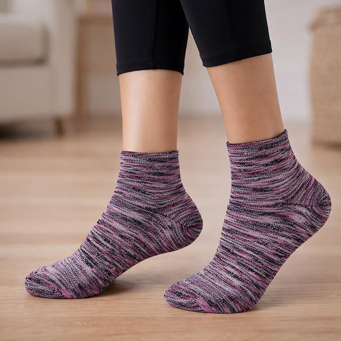 Dr. Motion Compression Quarter Socks For Women With Enhanced Cushion And Breathable Arch Support 6 Pairs - Image 3