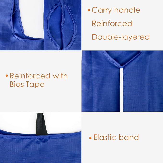 BeeGreen Reusable Grocery Bags 20 Pieces Kitchen Bags Bulk Foldable-Machine Washable with Zipper Storage Pouch 20 Packs - Image 4