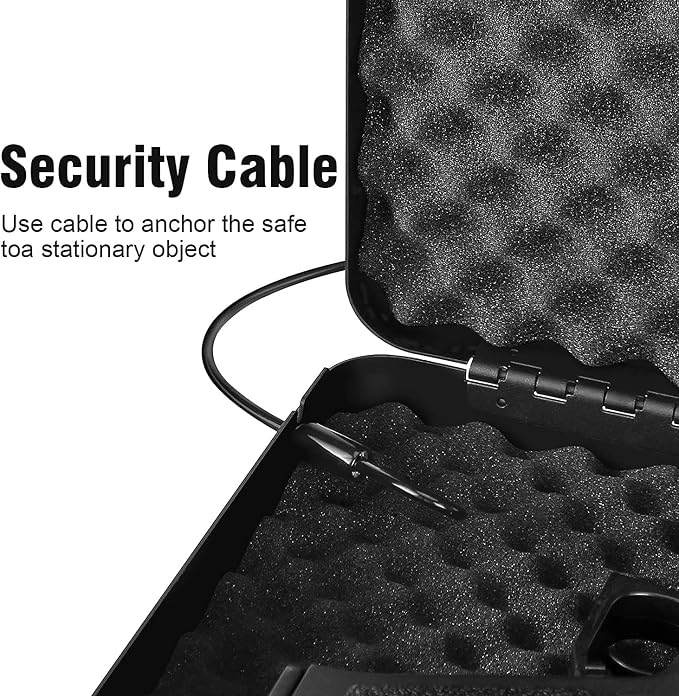 LANGGER V Gun Safe for Pistol, Quick Access Handgun Safe Firearm Lock Box, Gun Case for Home/Car/Travel - Image 5