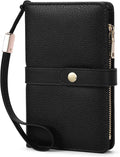 Small Wallet Women RFID Blocking Vegan Leather Slim Thin Bifold Credit Card Wallet Passport Holder Ladies Travel Wallet Mini Purse with Zipper Pocket by YJ-NEFELI
