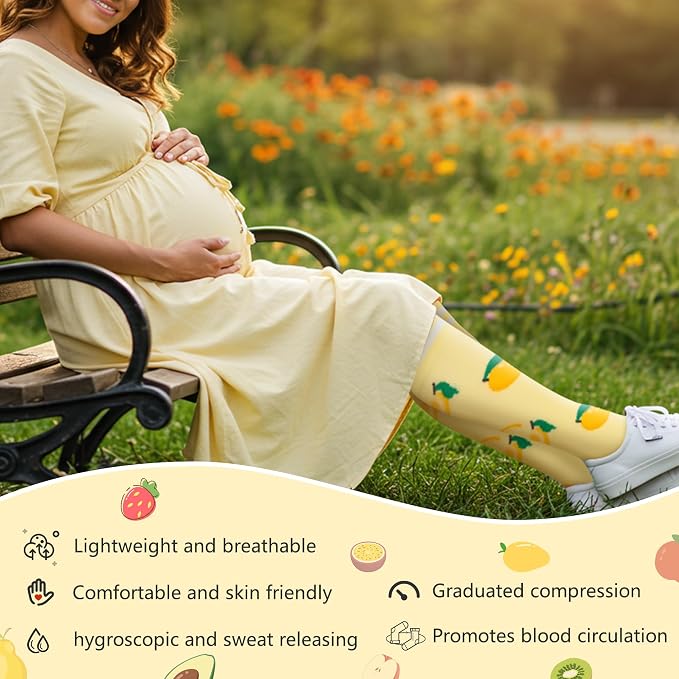 fenglaoda Compression Socks for Women Men Support Circulation 6 Pairs Socks For Nurse, Travel, Flight - Image 2