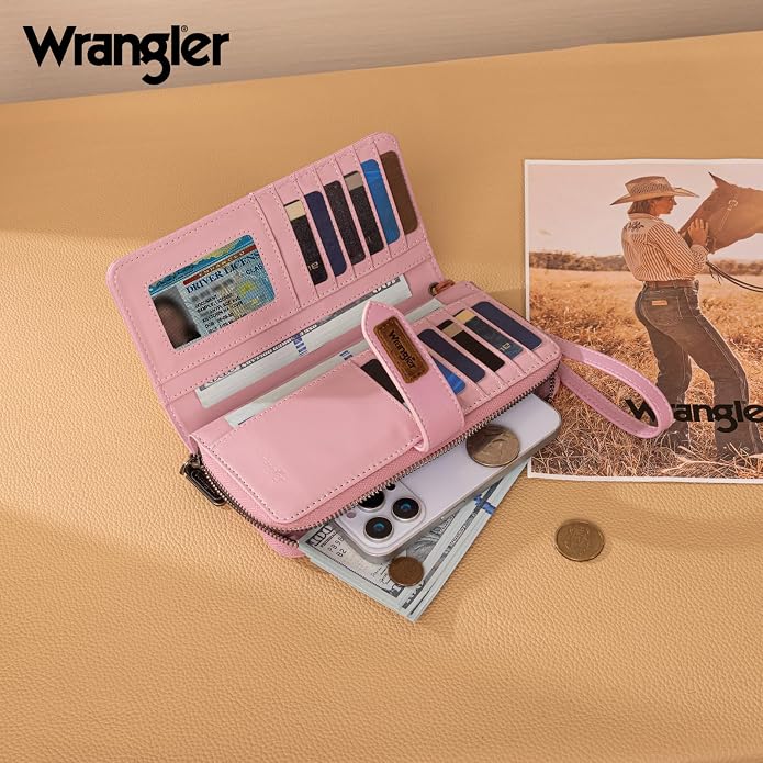 X Wrangler Women's Wallets Bifold Wristlet Wallets for Women Large Capacity Credit Card Wallet with ID Window - Image 2