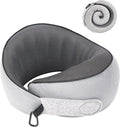 Travel Neck Pillow Airplane Neck Support Ergonomic Design for Traveling | 100% Pure Memory Foam Suitable for Airplanes,Offices and Cars, Grey,Small, C-Shape by KPNEOL
