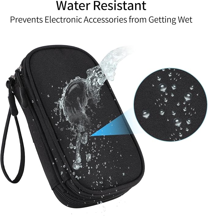Travel Cable Organizer - Electronics Accessories Bag-Black - Image 5