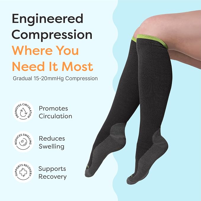 ZenToes Compression Socks for Women & Men, Knee High Socks with Targeted Cushioning - Image 7