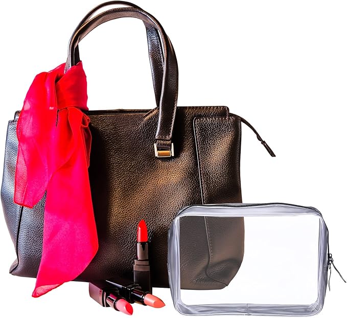 5 Pack Clear PVC Zippered Toiletry Carry Pouch Portable Cosmetic Makeup Bag for Vacation, Bathroom and Organizing - Image 6