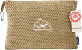 BEDELITE Travel Blanket with Bag, Jacquard Fleece Blanket 65"x40", Camel | Ultra-soft Airplane Blanket, Luggage Sleeve & Backpack Clip, Travel Essentials for Women, Foldable as Pillow for Long Flight by BEDELITE