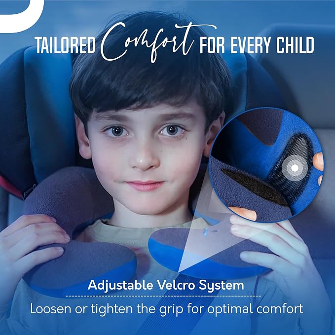 BCOZZY Kids Travel Neck Pillow (3-7 Y/O)- Patented Soft Toddler Pillow for Head & Chin Support in Car Seat, Airplane, and Road Trip Sleeping. Adjustable Size. Fully Washable. Carry Bag. Small, Pink - Image 7