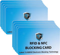 SaiTech IT 10 Pack RFID Blocking Card for Credit Debit ID Card, Sky Blue | Slim Anti-Theft Contactless NFC RFID Blocker Protector, Easily Fit into Wallet and Purse, for Men & Women by SaiTechIT