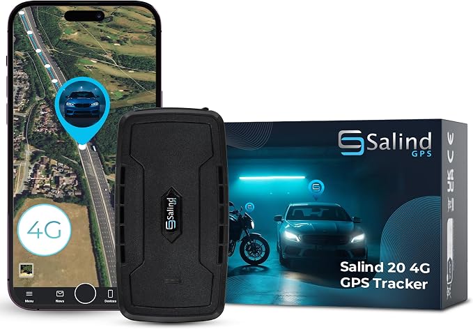 SALIND 4G GPS Tracker for Vehicles, Heavy-Duty Tracking Device for Cars | Up to 180 Days Battery - Real-Time Tracking - Anti-Theft GPS Device with Strong Magnet - Geofence - Subscription Required by SalindGPSTrackers