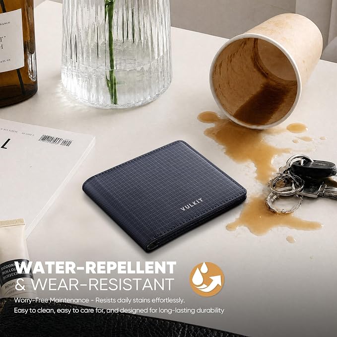 VULKIT Lite Wallet, RFID Blocking Bifold Wallets, Minimalist, Water-repellent & Wear-resistant - Image 3