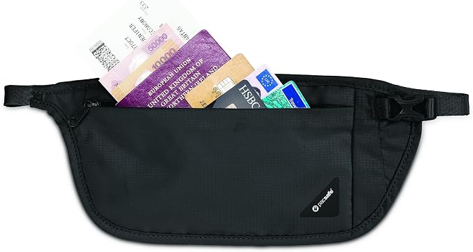 Pacsafe Coversafe V100 Anti-Theft RFID Blocking Waist Wallet, Black - Image 6