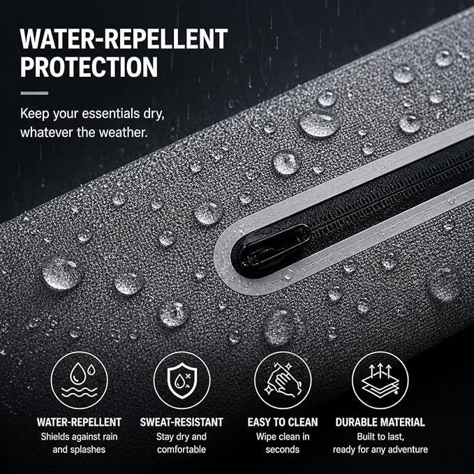 Slim No-Bounce Running Belt - Waterproof Exercise Waist Pack for Marathons, Hiking & Dog Walking - Hidden Travel Money Belt for Phones - Image 7