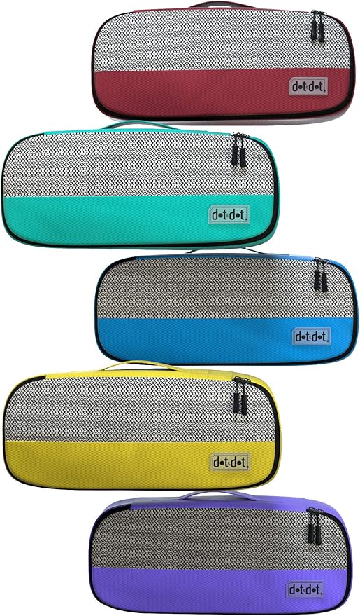 Dot&Dot Slim Packing Cubes for Travel 5pc Set - Narrow Suitcase Luggage Organizer Bags - Thin Travel Essentials for Backpacks - Lightweight Packing Organizers (Non-Compression) - Image 3
