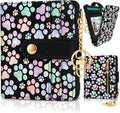 Jogjam Dog Paw Rfid Women Wallet, Small Slim Thin Credit Card Holder | PU Leather Bifold Cash Zipper Coin Pocket ID Window, for Female Ladies Teen Girls Girly Gifts by Jogjam
