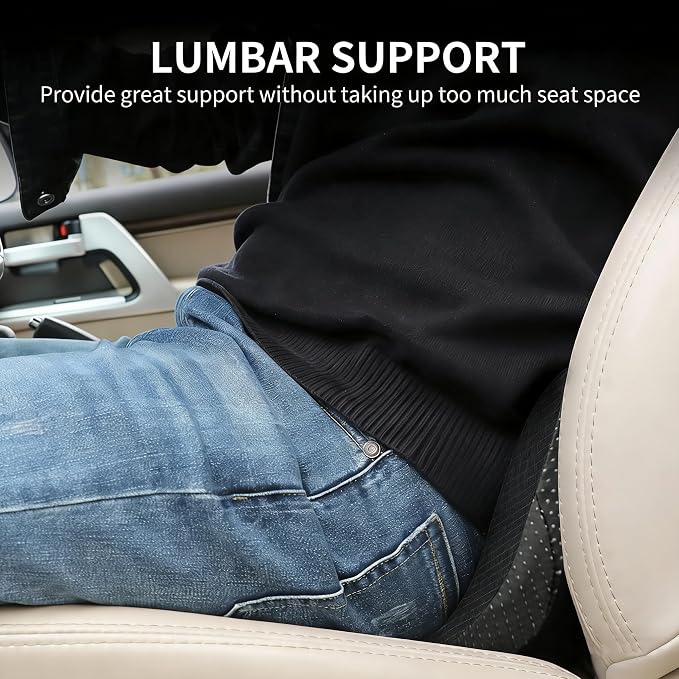 Livtribe Car Seat Cushion, Comfortable Wedge Seat Cushion for Driving | Memory Foam Seat Pad, Breathable Mesh Cover, Non-Slip Bottom, Pressure Relief, Improved Forward View, Road Trip Essentials - Image 4