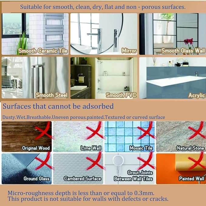 No‑Drill Wall Mount Large Storage Box with Wave‑Grip Suction Cups | Transparent PET construction.Tool‑free spacious wall caddy for cosmetics & toiletries bathroom storage - Image 7