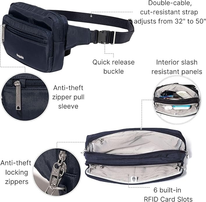 Baggallini Securtex Anti-Theft Belt Bag - Image 3