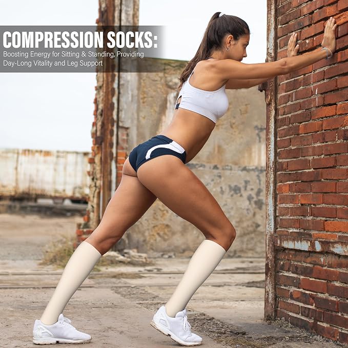WITHYOU 3 Pairs Compression Socks for Women & Men 15-20 mmHg,Best Support for Nurses Running Hiking - Image 5