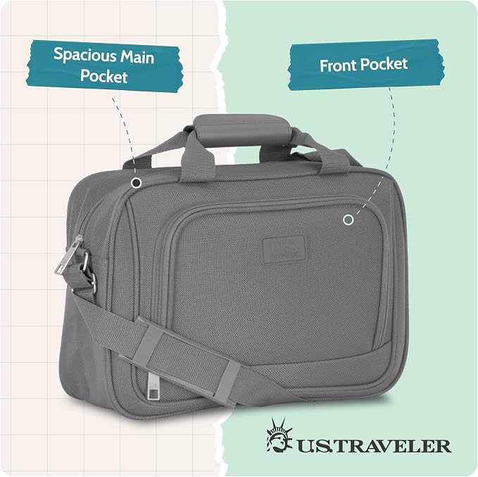U.S. Traveler Rio 14" Travel Tote Bag, Lightweight 1200D Carry-On Bag for Women & Men - Image 7