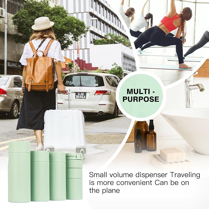 Travel Bottles for Toiletries, 5 Pack Travel Size Containers, TSA Approved Leak Proof - Silicone Toiletry Containers with Clear Bag for Shampoo, Conditioner & Lotion, Travel Essentials - Image 6