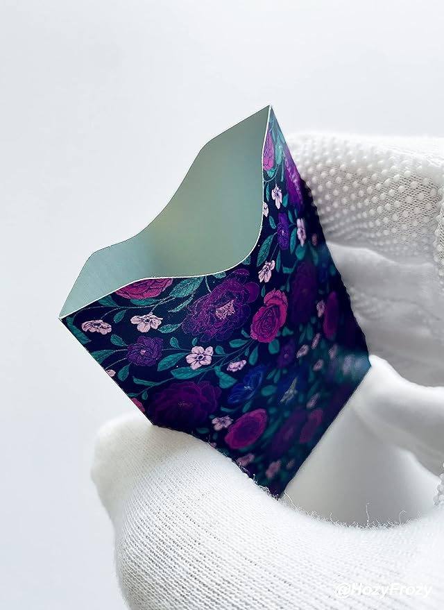 8 RFID Blocking Sleeves, Unique Designs and Arts in Purple, Anti-Theft Credit Card Holder, Credit Card Protector, Easy to Recognize, Sturdy and Perfect size for cards - Image 4