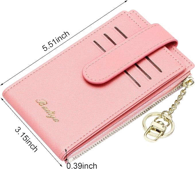 Badiya Slim Women Wallet RFID Blocking Bifold Compact 9 Card Slots Holder Wallets Soft Leather with Zipper Coin Pocket 2 ID Window - Image 3