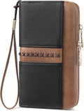 BOSTANTEN Wristlet Wallets for Women RFID Large Capacity Clutch Wallet | 24 Card Slots, 2 Zipper Pockets, Phone ＆ Card Holder, Zip Around, Hand Strap, Vegan Leather, Great Gifts by BOSTANTEN